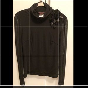 Simon Chang Black turtleneck top